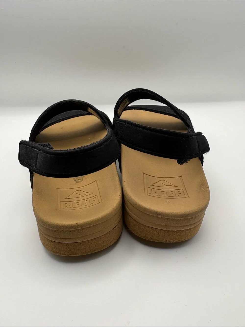 Reef Women’s Black and Tan Double-Strap Sandal